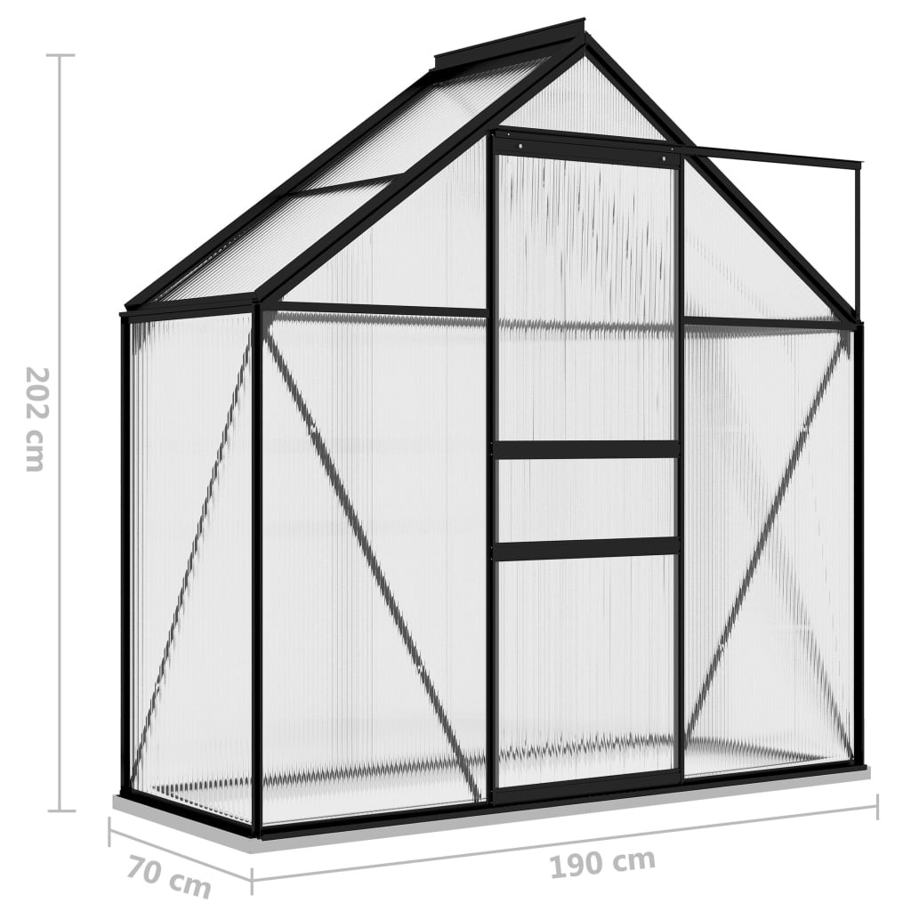 Greenhouse Anthracite Aluminium 1.33 m²